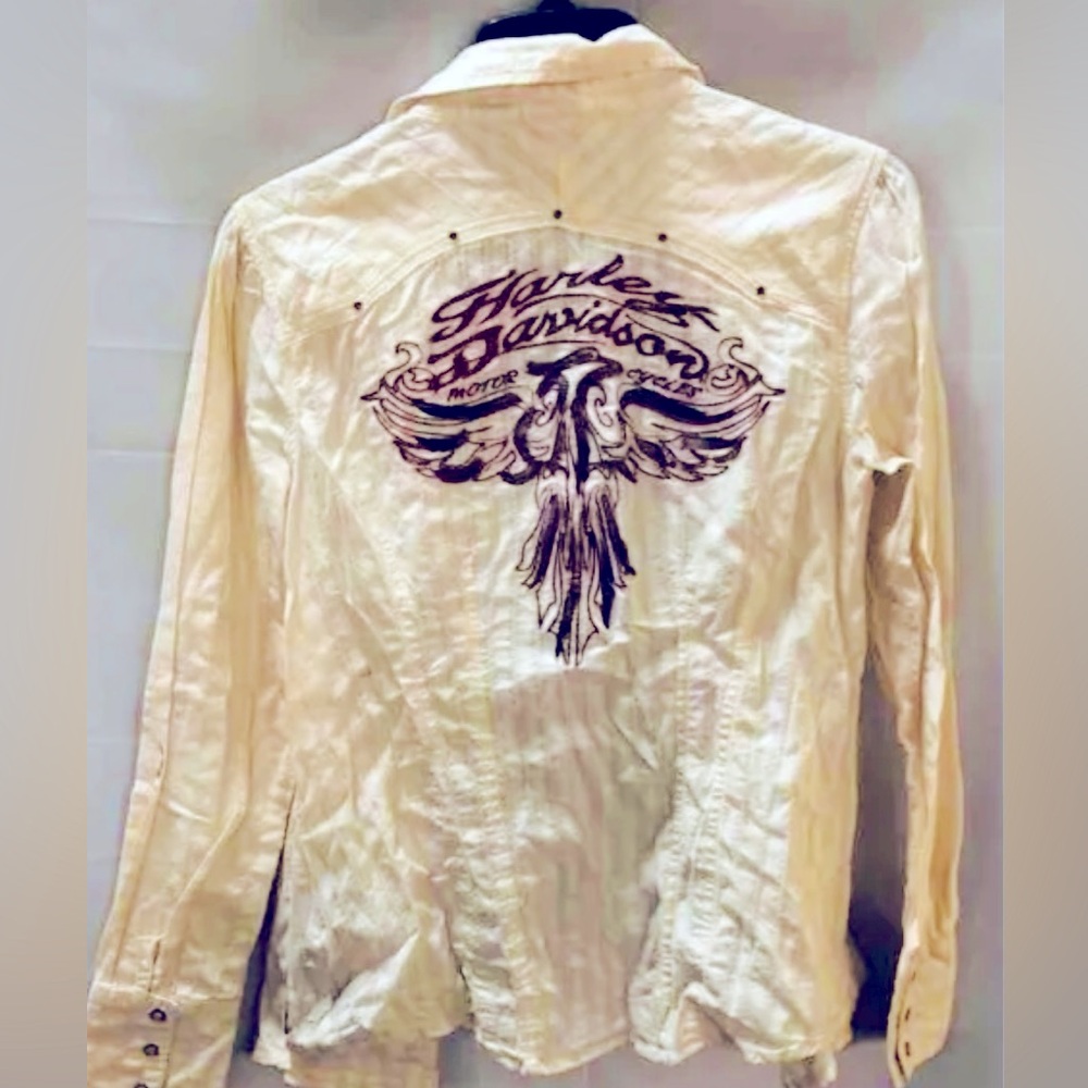 Harley Davidson Pearl Snap Button Women’s Shirt